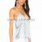 sleeveless deep V sexy woman top latest design party wear sexy top