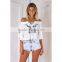 smocking off shoulder embroidery woman top latest design images of chiffon tops