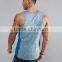 High Quality New Design Summer Cooling Custom Blue Gym Wear Comfortable 100% Polyester Fashion Men Muscle Sport Tank Tops