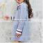 Fashionable Knitted Frock Long Sleeve Plain Clothing Little Girl Princess Dresses Wholesale New Design Kids Baby Girls Dress