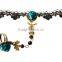 Europe fashion lace jewelry sets wholesale windmill charm bracelet jewelry with ring set