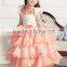 MGOO Custom OEM 2015 Kids Tutu Dress for Evening Banquets Formal Ruffles Multi-Layers Champagne Baby Dress Princess Christmas