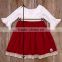 Little Gilrs Christmas Boutique Baby Kids Red Lace Ruffle Christmas Party Dresses