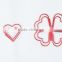Heart shape planner clip stainless steel plating paper clip