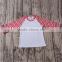 New Style Girls red with white and have many icing ruffles raglan T-shirts alibaba online shopping