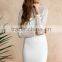 B33748A Autumn korea fashion ladies sheer lace elegant formal dress