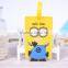 Cute Cartoon Minion Lovely Rubber Luggage Tag Card Cover-luggage tags customized