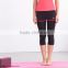 Breathable women layered yoga capri pants