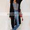2015 The Latest New Heated long Cardigan for woman Black Sweater