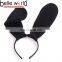 Holiday Party Fabric Black Sexy Rabbit Ear Headbands for Sexy Lady