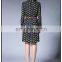 Side vent open chiffon print dress hot sell styles chiffon bow dress