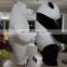 EN71 Fur custom inflatable polar bear costume, inflatable mascot costume