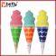 Ice cream shape foam click ball toy with candy inside