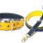 Leather Pet Collar And Leash with OEM ODM