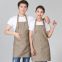 Fashion canvas apron custom logo printing milk tea coffee flower shop baking hot pot shop men and women overalls