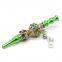 118mm Length metal smoking pipe with metal beads male cigarette holder female filter rod with penant
