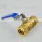 Manual brass bite type ball valve high quality 1/4 ball valve pn40