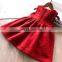 Autumn and Winter Specials Girls Big Bow Tie V-neck Plus Velvet Vest Skirt Woolen Skirt Children's Clothing