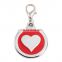 High quality polished electroplating multicolor zinc alloy heart pattern dog id tag