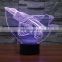 Airplane Acrylic 3D Led Night Light 7 Colors Changing Beside Lighting Table  Lamp