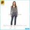 OEM China Factory Cheap Cotton White and Black Striipe Lady T shirt 2016