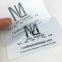 High Quality Transparent Plastic Pvc Business Cards Custom Clear Sheet 3d Sticker