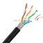 Outdoor Waterproof Cat5 Cat5e Copper CCA Network Cable PE+PVC Jacket 24awg Utp/ftp Ethernet Cable Lan Cable