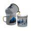 350ml 500ml colorful printing cheap simplicity customized sublimation iron enamel cup mug