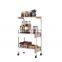 3 Layers Storage Trolley with Bamboo  Popular Storage Trolley Kitchen Cart Steel Powder Coating Trolley Kitchen Storage Rack