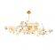 Luxury LED Home Villa Stairs Chandelier for Living Room Ceiling Lamp Modern Ginkgo Leaf Pendant Light