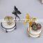 Home Decorative Glazed Ceramic Succulent Planter Plant Pot Home Decor Flower Pot With Butterfly Iron Flower Frame