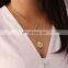 2022 New Arrival Fashion Lady Semi-Precious Stone Geometric Metal Coin Head Necklace Female Creative Gold N673