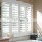 White Sunscreen Horizontal Louver Plantation Shutters