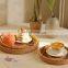 New Arrival Bohemian Rattan Tray, Woven Tray for Coffee Table, Ottoman Serving Tray Vietnam Supplier