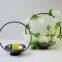 Round Unique Gold Black Colored Metal Candle Holder Bowl For Wedding Table Decoration