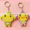 soft PVC keychain, 2D debossed logo, free design key chain keyring