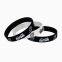 OEM Customized LOGO Fans Black and White Two Colors a Set of Waterproof Smooth Durable Silicone Bracelet