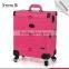 Beauty Design 4 Wheels Functional portable rolling Makeup case with drawers