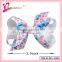 2015 Popular kids hair bow accessories,grosgrain ribbon hair bow,elsa & anna ribbon bow hair clip