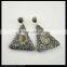 LFD-072E Wholesale Fashion New Crystal Rhinestone Paved Labradorite Triangle Dangle Earring, Charm Jewelry Druzy Earrings