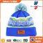 100% acrylic cheap top ball knit beanies