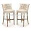 Raymer furniture Button Tufted Accent Upholstered Bouji Tub Bar Stool