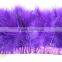 Natural Craft Fashion Lace Purple Turkey Feather Trim For Hats