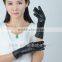 manufacture selling women's winter geniune leather gloves with bow and 3 point