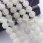 2.0mm Large Hole Hot Selling Round Matte Rose Quartz Gemstone Loose Beads Approximate 15.5 Inch