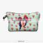 women cosmetic bag purses 3D digital print cosmetic bag high quality wholesale travel makeup cases with zippers pouch purses