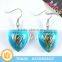 2015 New Design Hook Amber Stone Earring With Real Insect Wholesale