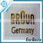 Custom thin gold metal stickers,electroforming sticker strong adhensive metal stickers