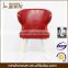 Red leather restaurant dining chair