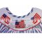 Lovely American flags hand smocked bishop dress